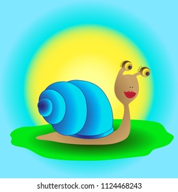 funny cartoon snails. EPS 10.