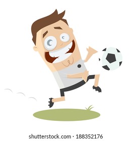 funny cartoon soccer player