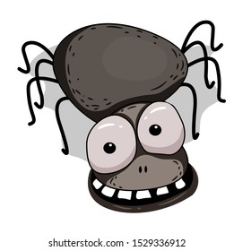 Funny cartoon spider for halloween, insect