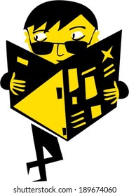 Funny cartoon spy
