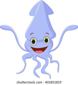 funny cartoon squid