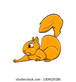 funny cartoon squirrel