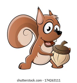 funny cartoon squirrel