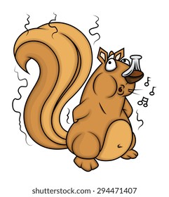 Funny Cartoon Squirrel