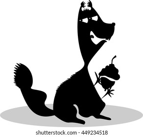 Funny cartoon squirrel
