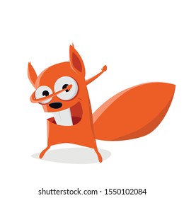 Funny Cartoon Squirrel In Dab Pose