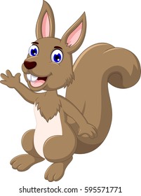 funny Cartoon Squirrel posing