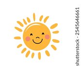Funny Cartoon Sun Vector Illustration