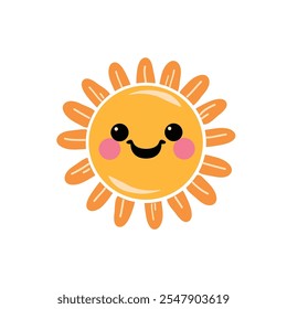 Funny Cartoon Sun Vector Illustration