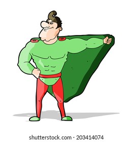 lustiger Cartoon-Superheld