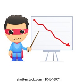 funny cartoon superhero in various poses for use in advertising, presentations, brochures, blogs, documents and forms, etc.