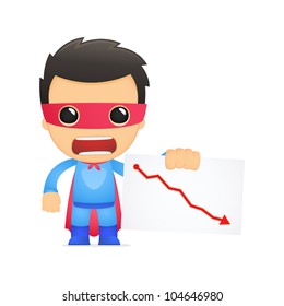 funny cartoon superhero in various poses for use in advertising, presentations, brochures, blogs, documents and forms, etc.