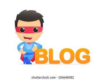 funny cartoon superhero in various poses for use in advertising, presentations, brochures, blogs, documents and forms, etc.