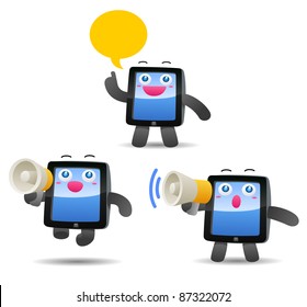 funny cartoon Tablet PC character collection