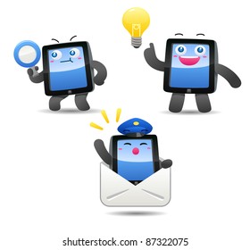 funny cartoon Tablet PC character collection