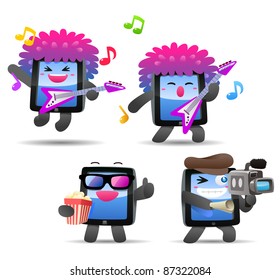 funny cartoon Tablet PC character collection