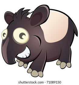 funny cartoon tapir