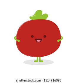 Funny cartoon tomato smile - Vector