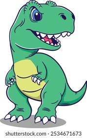 Engraçado desenho animado t-rex vetor ilustração