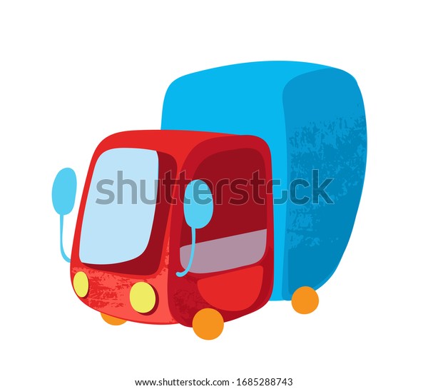 Funny\
cartoon truck. Vector illustration for t-shirt prints, children\
books, greeting cards, posters, stickers or\
decor