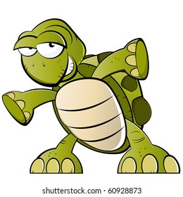 Funny Cartoon Turtle