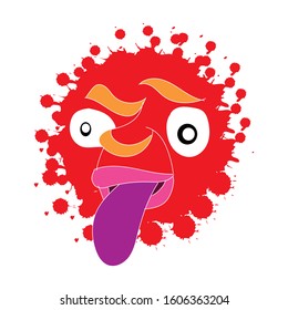 The funny cartoon is  a type of illustration possibly animated, typically in a non-realistic style.