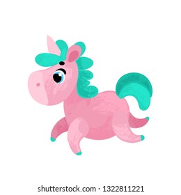 Funny Cartoon unicorn - Vector