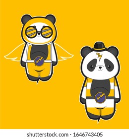 funny cartoon using a yellow party costume