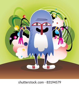 funny cartoon vector character