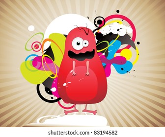 funny cartoon vector character