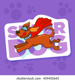 Funny cartoon vector dog 