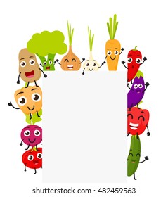 Funny Cartoon Vegetables