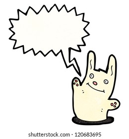 funny cartoon white rabbit