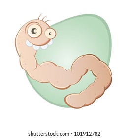 gusano de dibujos animados divertidos