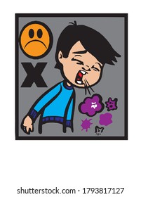 funny cartoon zombie . 