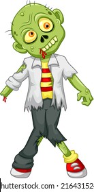 Funny cartoon zombie