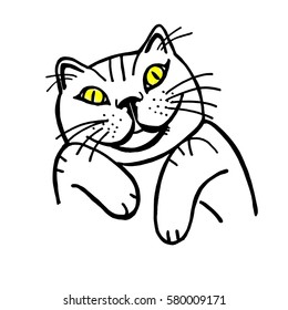 Funny Cat Stock Vector (Royalty Free) 580009171 | Shutterstock