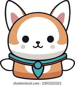 Funny cat and adorable kitten character vector design with flat color in white background sitable for sticker, cartoon and print design.