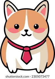 Funny cat and adorable kitten character vector design with flat color in white background suitable for sticker, cartoon and print design.