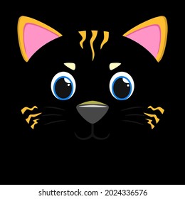 funny cat animal face lazy halloween costume lunch bag design vector illustration for use in design and print wall art poster canvas