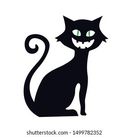 Funny cat, art, vector illustration