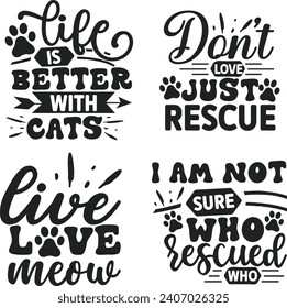 Funny Cat  Bundle, Cat bundle, cat designs, Cat lady bundle, crazy dog lady design, animals vector, Silhouette