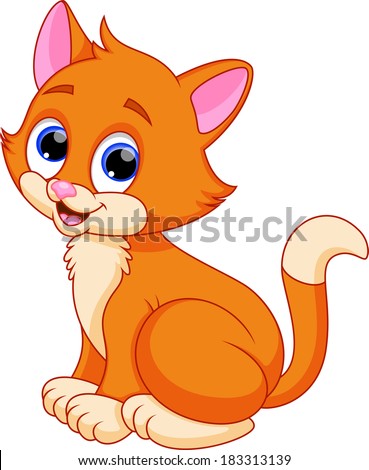 Funny Cat Cartoon Stock Vector (Royalty Free) 183313139 - Shutterstock