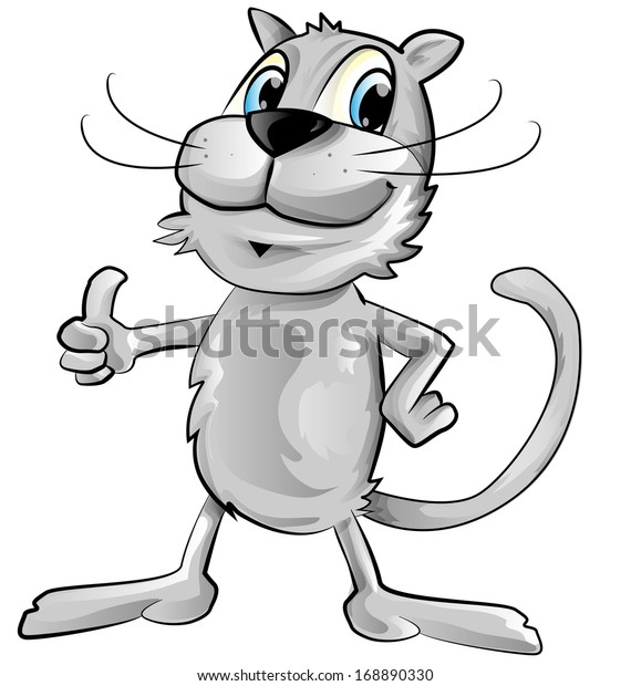 Funny Cat Cartoon Stock Vector (Royalty Free) 168890330