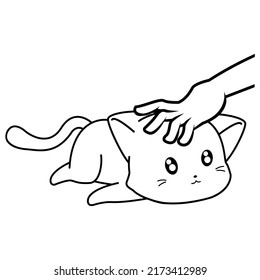 Funny cat cartoon character coloring page