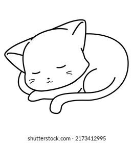Página de colorido de personajes de dibujos animados de gatos divertidos