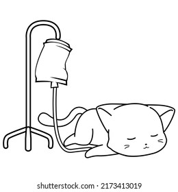 Funny cat cartoon character coloring page