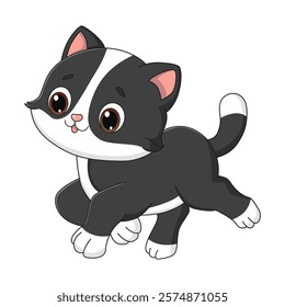 Funny cat cartoon characters illustration.