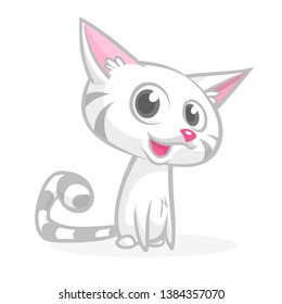 Funny cat cartoon. Vector illustration