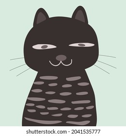 Funny cat cartoons Creative childish texture. Great for fabric, textile Vector Illustration